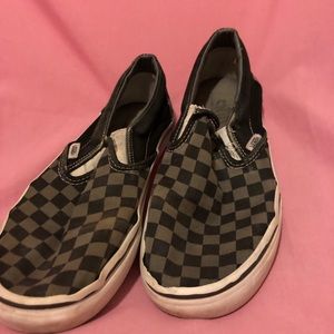 Vans slip on grey\black checkered